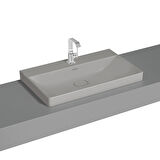 VitrA Metropole 7527B076-0973 Çanak Lavabo, 80cm, Mat Taş Gri